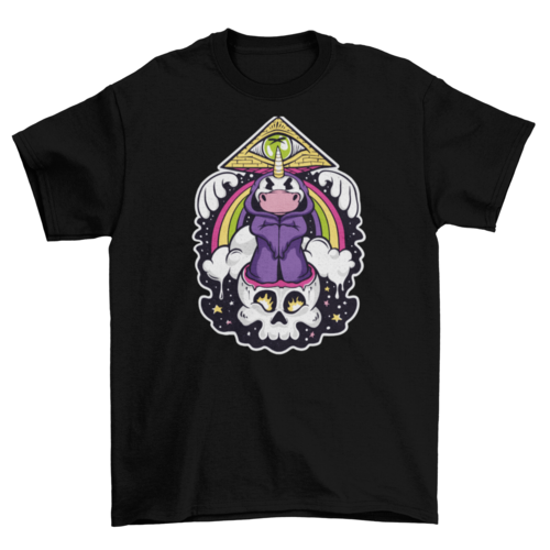 Unicorn illuminati cartoon t-shirt