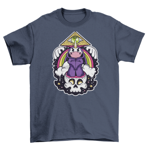 Unicorn illuminati cartoon t-shirt