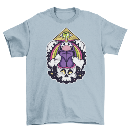 Unicorn illuminati cartoon t-shirt