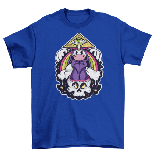 Unicorn illuminati cartoon t-shirt